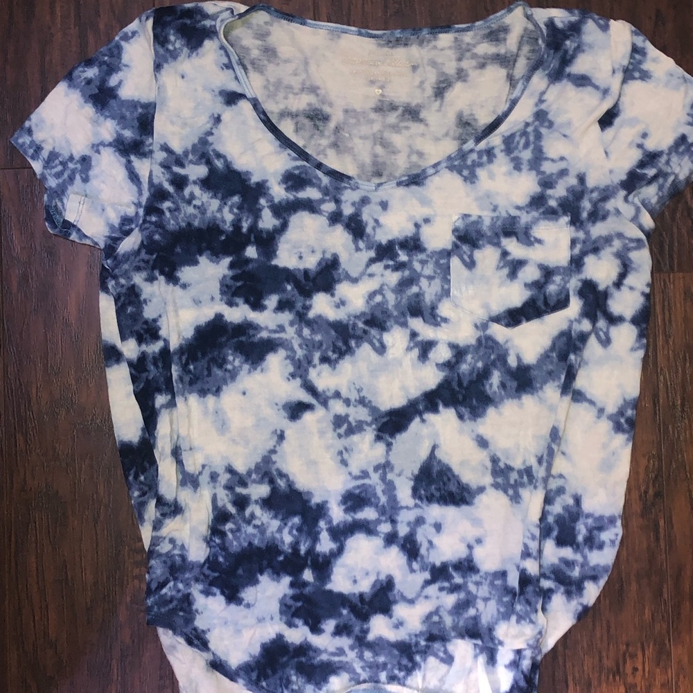 blue tye dye relaxed tee